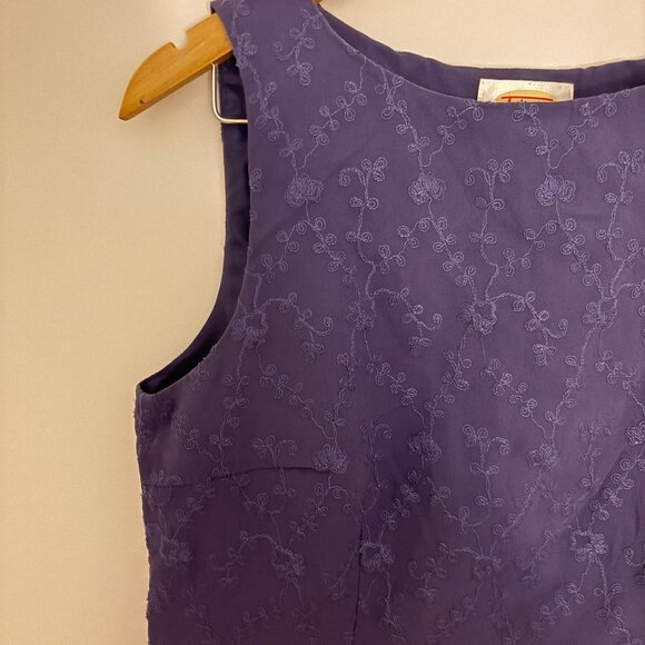 Vintage purple floral silk top - Picture 2 of 3